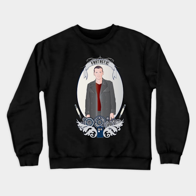 Paging Doctor Eccleston Crewneck Sweatshirt by TionneDawnstar